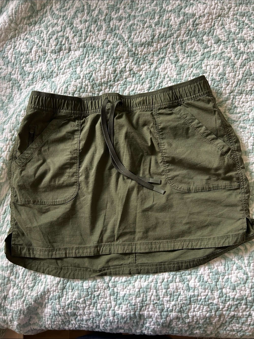 Title Nine Scout Skort Olive Green Drawstring- Large